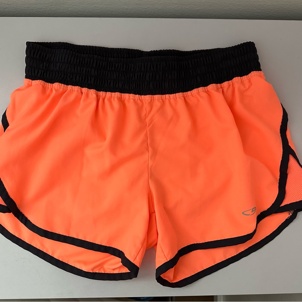 Neon Orange Champion women’s duo dry shorts